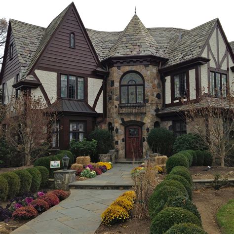 tudor houses with windows